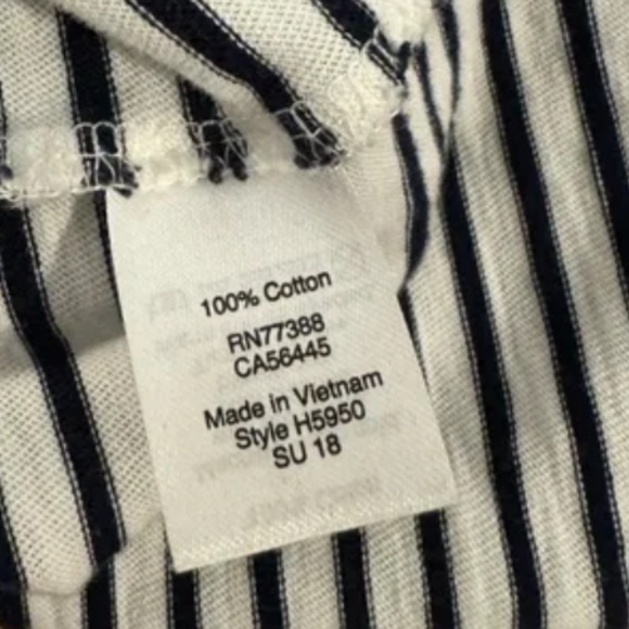J. Crew Mercantile Black White Striped Studio Tee (Size:  XS) - Picture 4 of 4